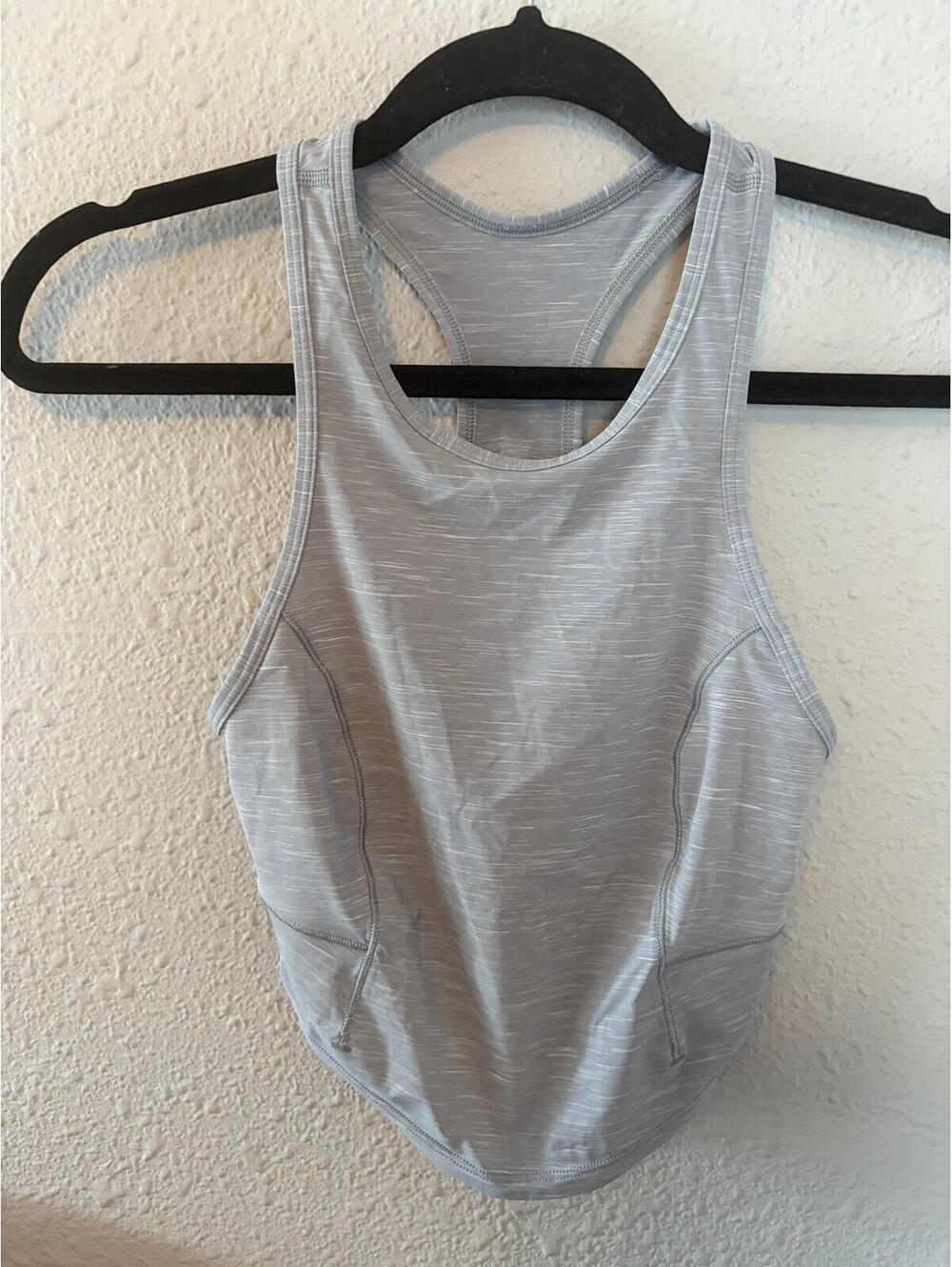 Lululemon Power Thru Tank Top Heathered Rhino Grey size 4. $58 retail. Like New